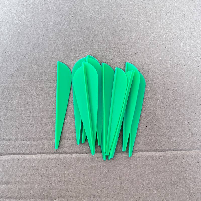 Three-inch drops of green 100 slices